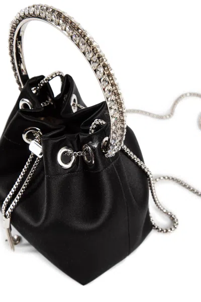 Shop Jimmy Choo Woman Black Top Handle Bags