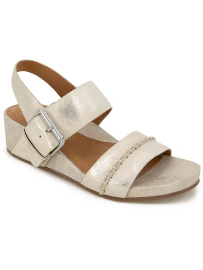GENTLE SOULS BY KENNETH COLE GIULIA WOMENS LEATHER SLIP ON WEDGE SANDALS 