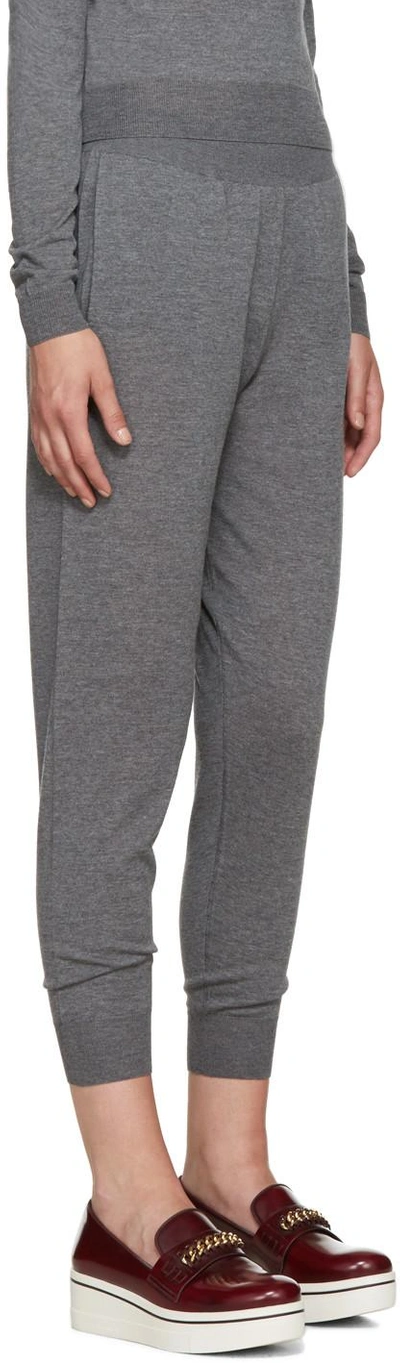 Shop Stella Mccartney Grey Wool Lounge Pants