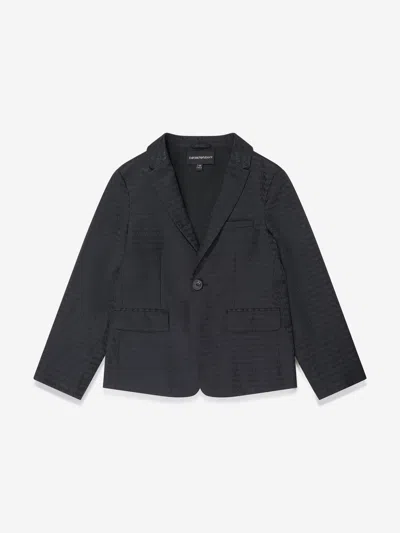 Emporio Armani Boys Branded Blazer In Blue