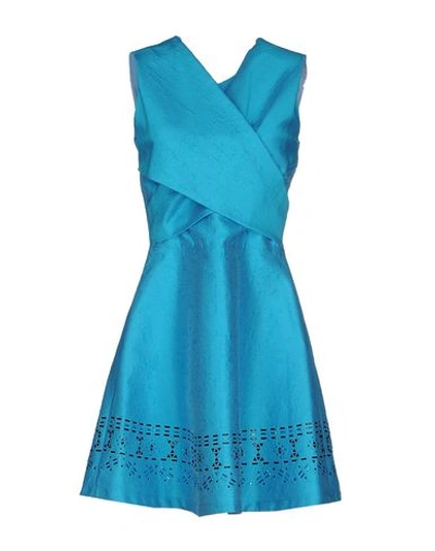 Just Cavalli Short Dress In Turquoise