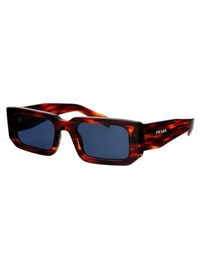 Prada 0pr 06ys Sunglasses In 17r06a Striped Radica
