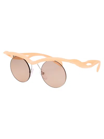 Prada Morph Round-frame Sunglasses In 18q4i2 Peach