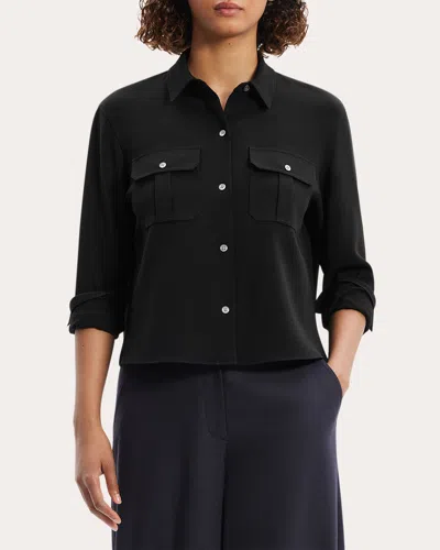 Theory Military Shirt In Black