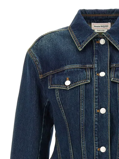 Alexander Mcqueen Coats & Jackets In Blue