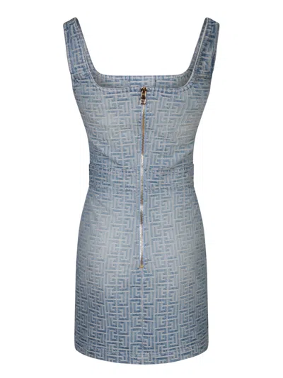 Shop Balmain Dresses In Blue