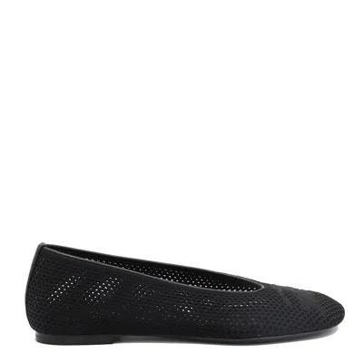 Burberry Mesh Fabric Ballerinas In Black