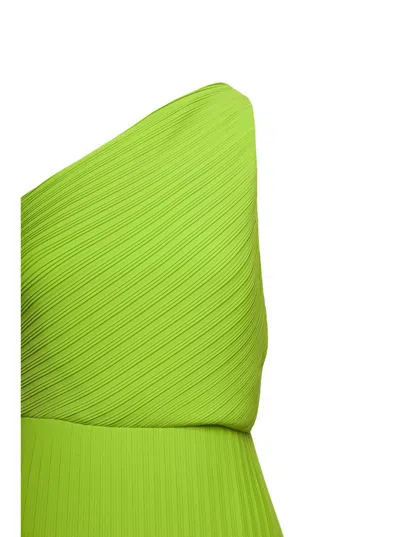 Solace London Green One Shoulder Maxi Dress In Green