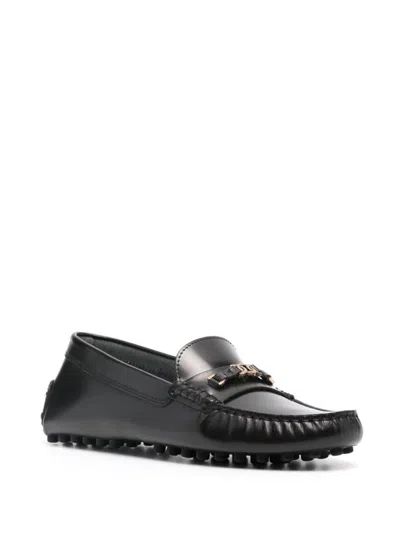 Tod's Gommino Leather Loafers In Black