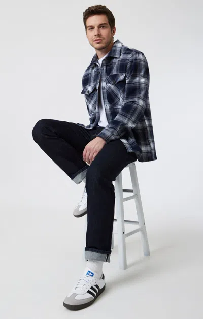 Mavi Marcus Slim Straight Leg In Deep Selvedge In Dark Blue