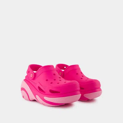 Crocs Women S Bubble Crush Clogs In Pink