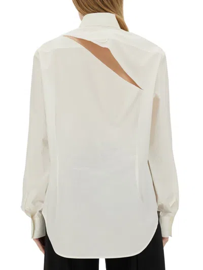 Shop Mm6 Maison Margiela Oversize Fit Shirt In White