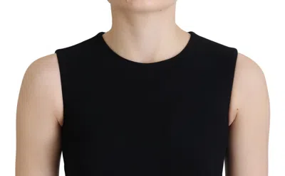 Dolce & Gabbana Elegant Fit And Flare Black Sheath Dress In Black