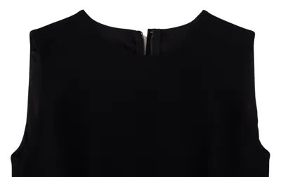 Dolce & Gabbana Elegant Fit And Flare Black Sheath Dress In Black