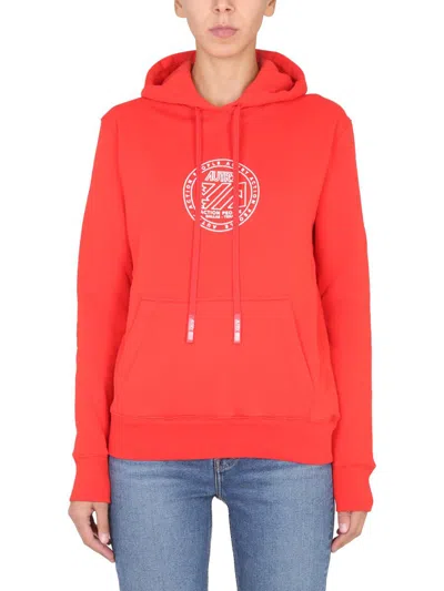 Shop Autry Hoodie In Red