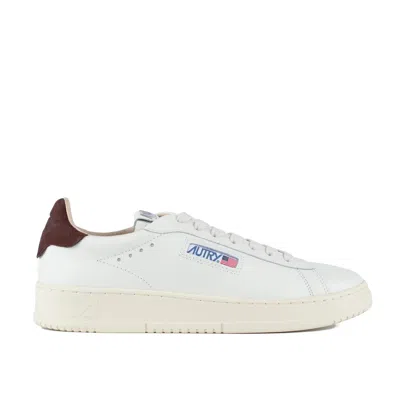 AUTRY AUTRY SNEAKERS DALLAS LOW IN WHITE AND BROWN LEATHER. 