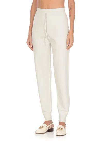 Shop Fabiana Filippi Trousers Ivory In Beige