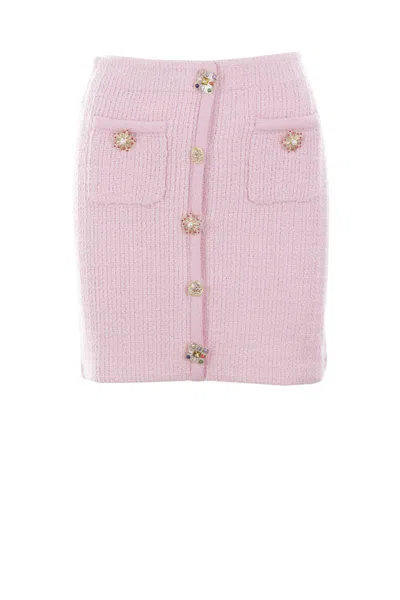 Shop Self-portrait Skirts In Pink