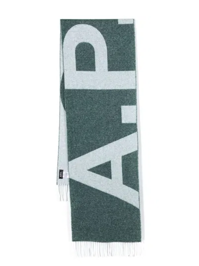 Apc Beige Malo Logo Scarf
