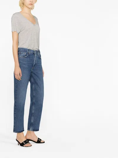 Agolde Luna Pieced Cotton Denim Jeans