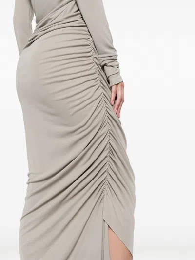 Andreädamo Andreādamo Draped Jersey Asymmetric Midi