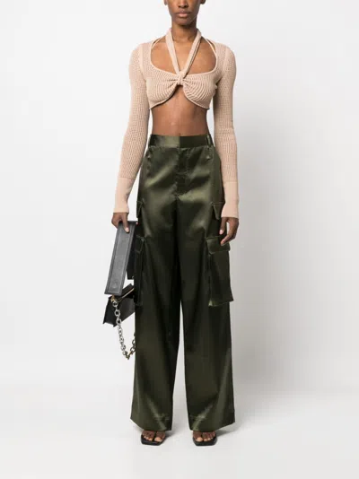 Andreädamo Andreādamo Crop Top With Necklin