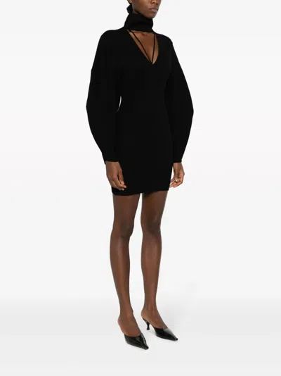 Andreädamo Andreādamo Stretch Knit Mini Dress With