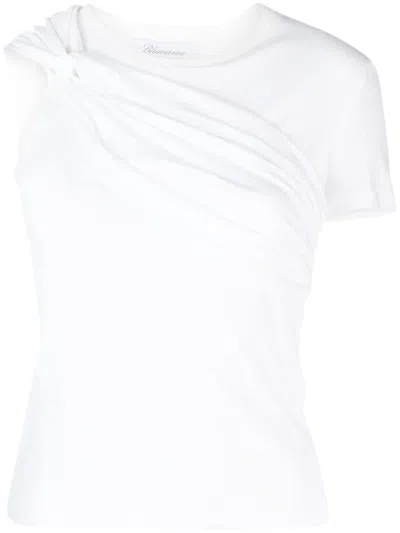 Blumarine Twist-detail Cotton T-shirt