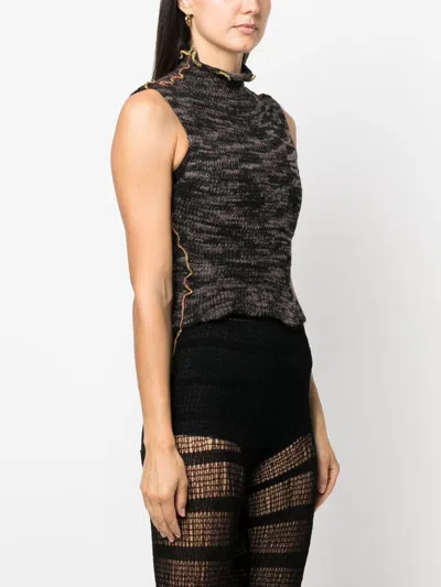 Vitelli Melange-effect Sleeveless Top