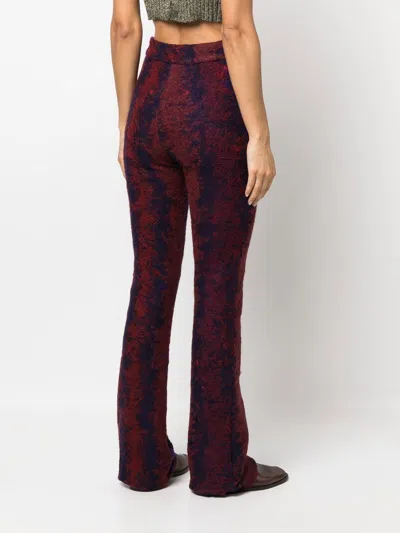 Vitelli Flared Contrasting-stitch Trousers