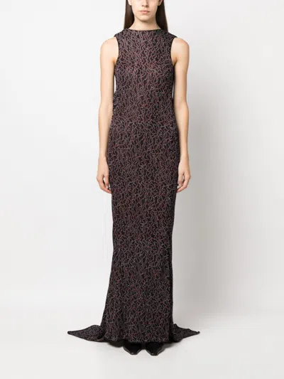 Vitelli Draped-detailing Floor-length Dress