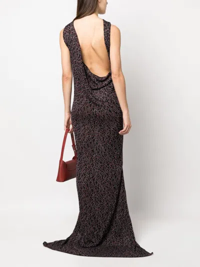 Vitelli Draped-detailing Floor-length Dress