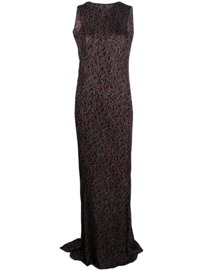 Vitelli Draped-detailing Floor-length Dress