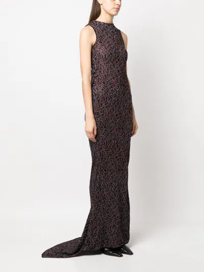 Vitelli Draped-detailing Floor-length Dress