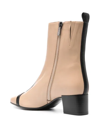 Shop Carel Paris Beige/black Calf Boots