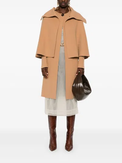 Shop Chloé Chloè Wool And Cashmere Blend Midi Coat