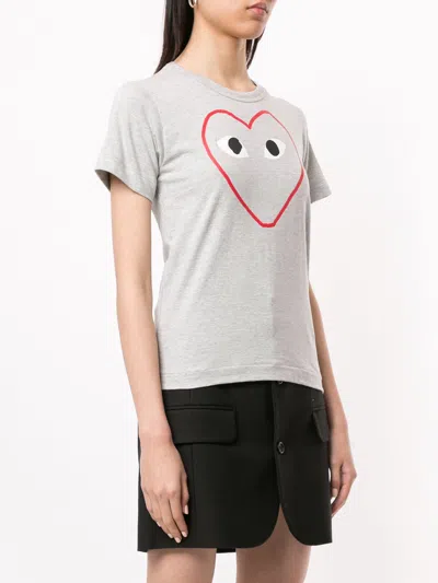 Comme Des Garçons Play Logo-print Crew Neck T-shirt