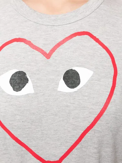 Comme Des Garçons Play Logo-print Crew Neck T-shirt
