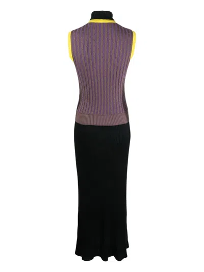 Cormio "wang" Cashmere Blend Dress In Black