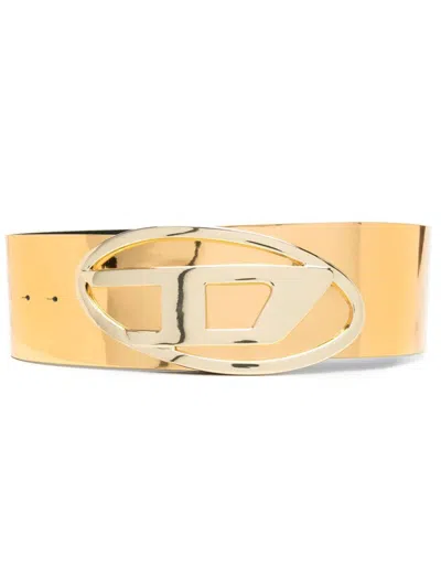 Diesel Logo-plaque Metallic Belt