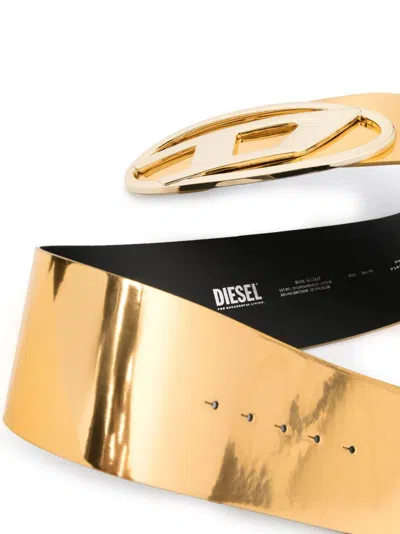Diesel Logo-plaque Metallic Belt