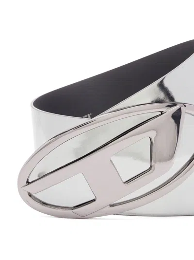 Diesel Logo-plaque Metallic Belt
