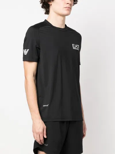 Shop Ea7 Logo Nylon T Shirt