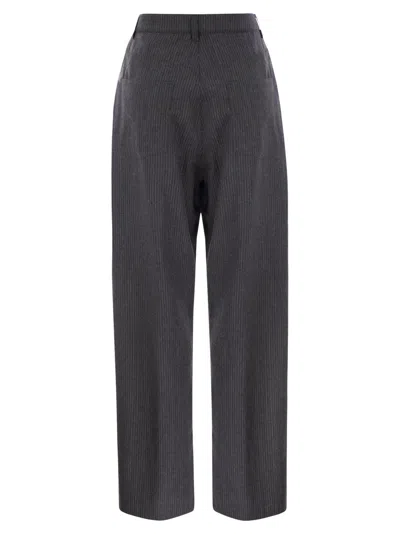 Fabiana Filippi 5-pocket Virgin Wool Pinstripe Trousers