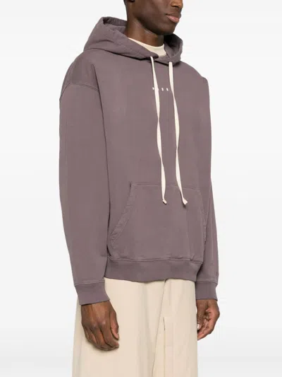 Paura Logo-embroidered Cotton Hoodie In Gray
