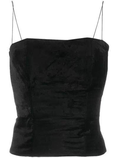 Shop Forte Forte Cotton Viscose Velvet Bustier Top