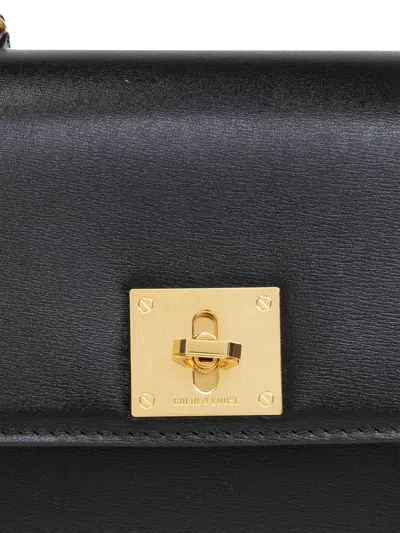 Golden Goose Gioia Bag In Black Palmellato Leather With Gold Details
