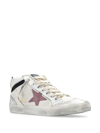 Shop Golden Goose Mid Star Laminated Toe Heel And Spur Nappa Upper Suede Star Laminated Suede Wave