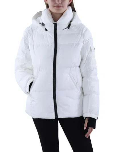 S13/nyc Matte Kylie Womens Down Heavy Puffer Jacket In White