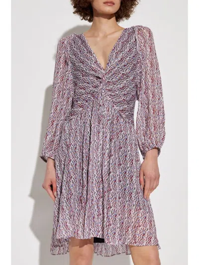 Iro Graphic Print Mini Dress With Asymmetric Hem
